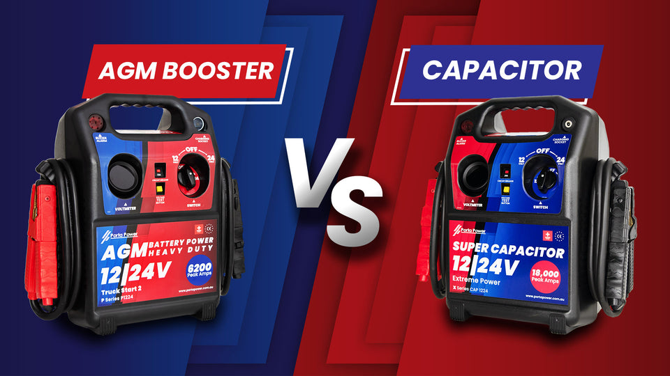 Comparison: AGM BATTERIES vs CAPACITORS in 12/24v Jump Starters