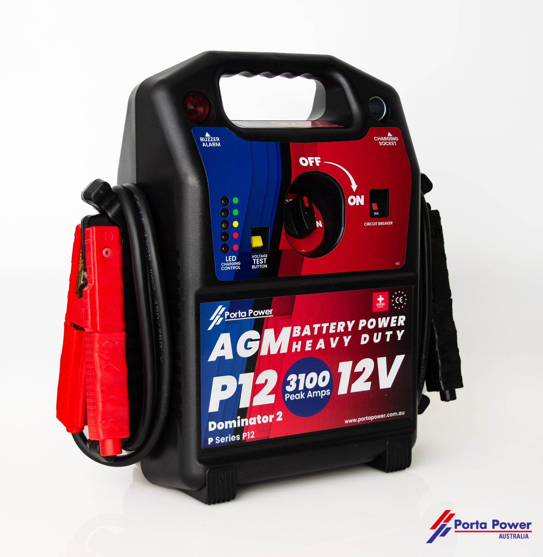 P12 “Dominator 2” 12v 3100 Peak Amps AGM Battery Booster