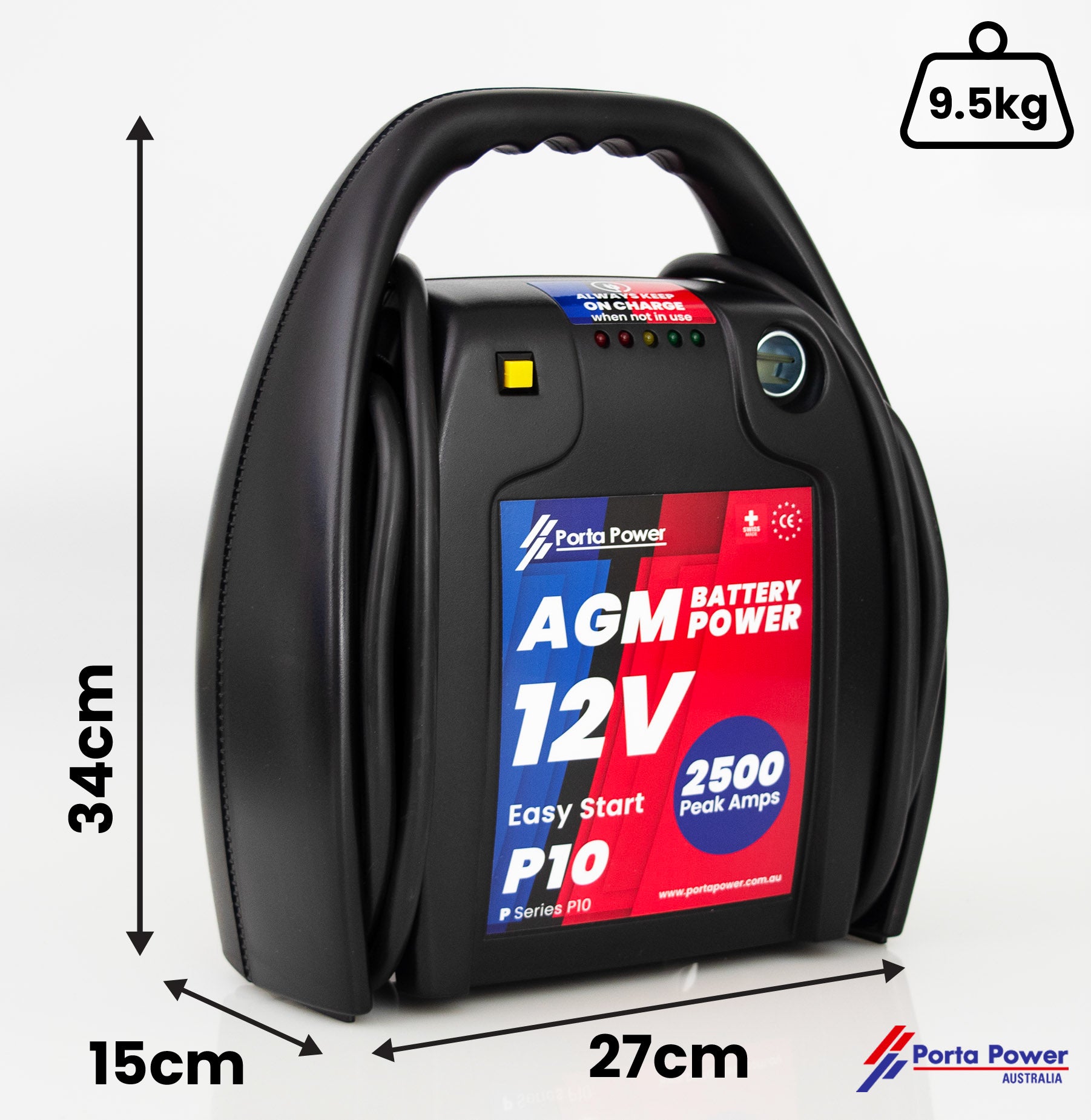 P10 – 12v 2500 Peak Amps AGM Battery Booster