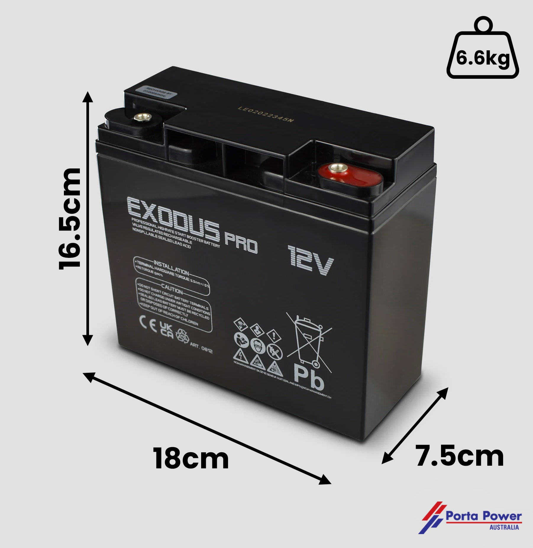 CRANKING Battery 12V-22Ah EXODUS Professional Battery