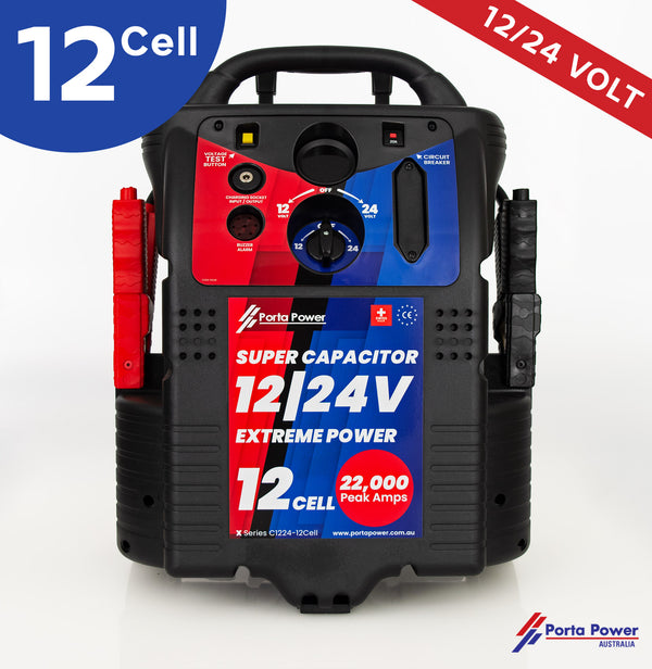 C1224-WH-12Cell 12/24v 22.000 Peak Amps Super Capacitor with Wheels & Handle