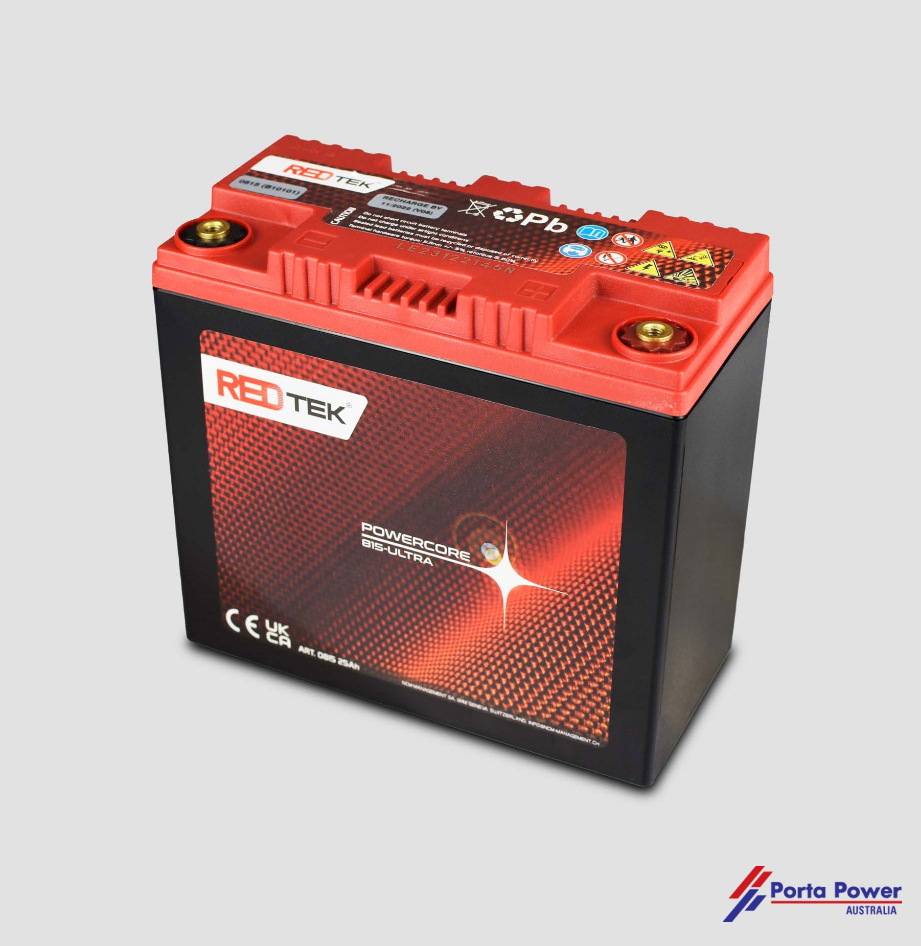 AGM Professional Battery - 12V-25AH RED TEK - Original OEM